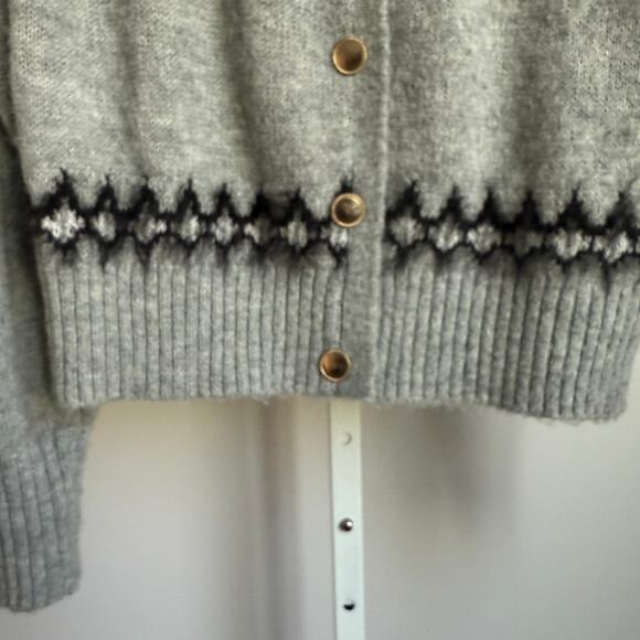 Free Assembly sz XS Gray Knit Sweater Cardigan - Picture 7 of 8